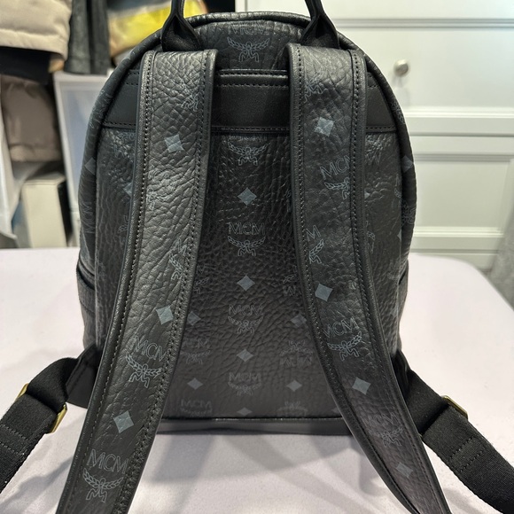 MCM Stud Black Leather Backpack - Picture 3 of 15